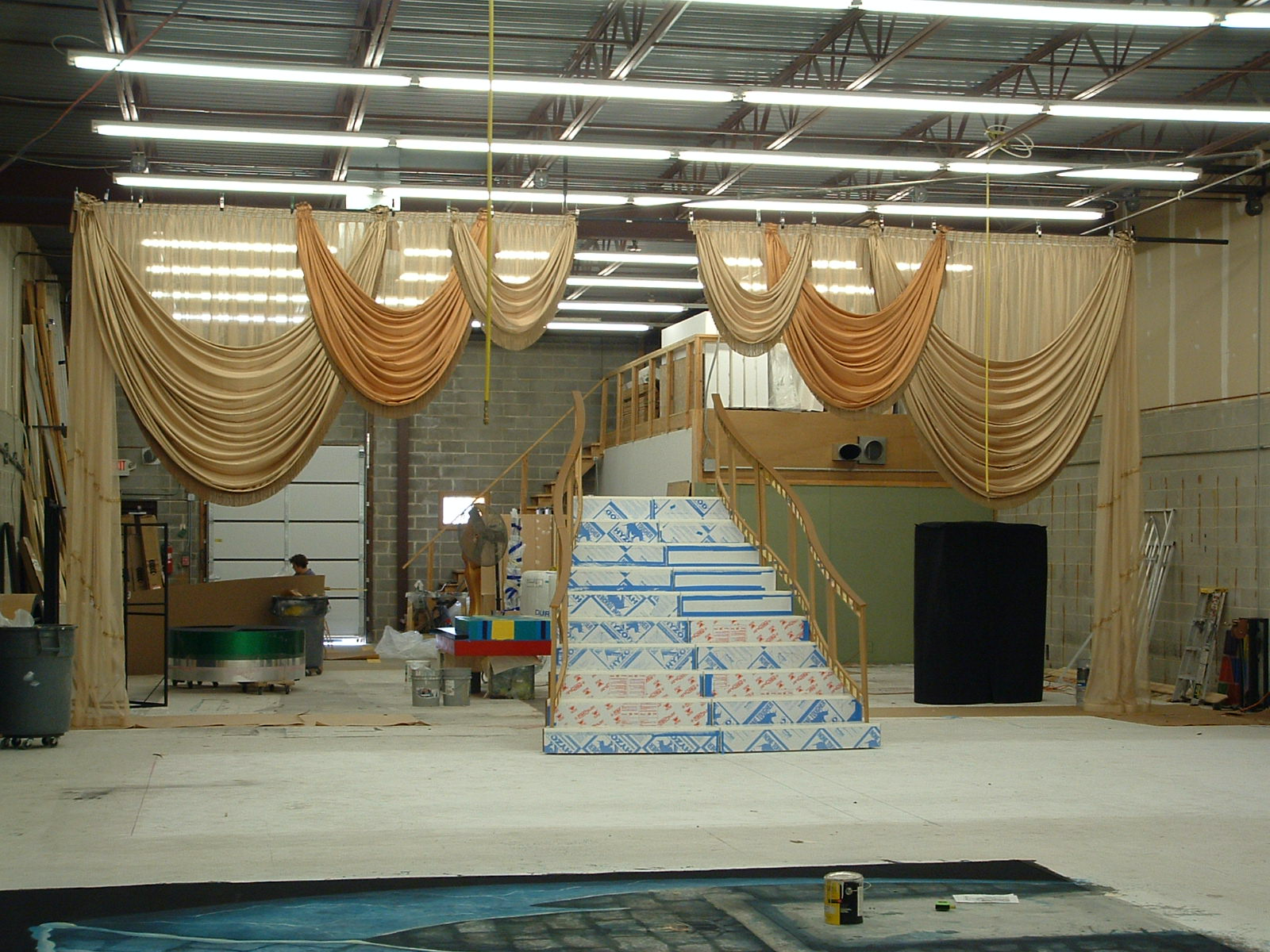 drapes and stair set